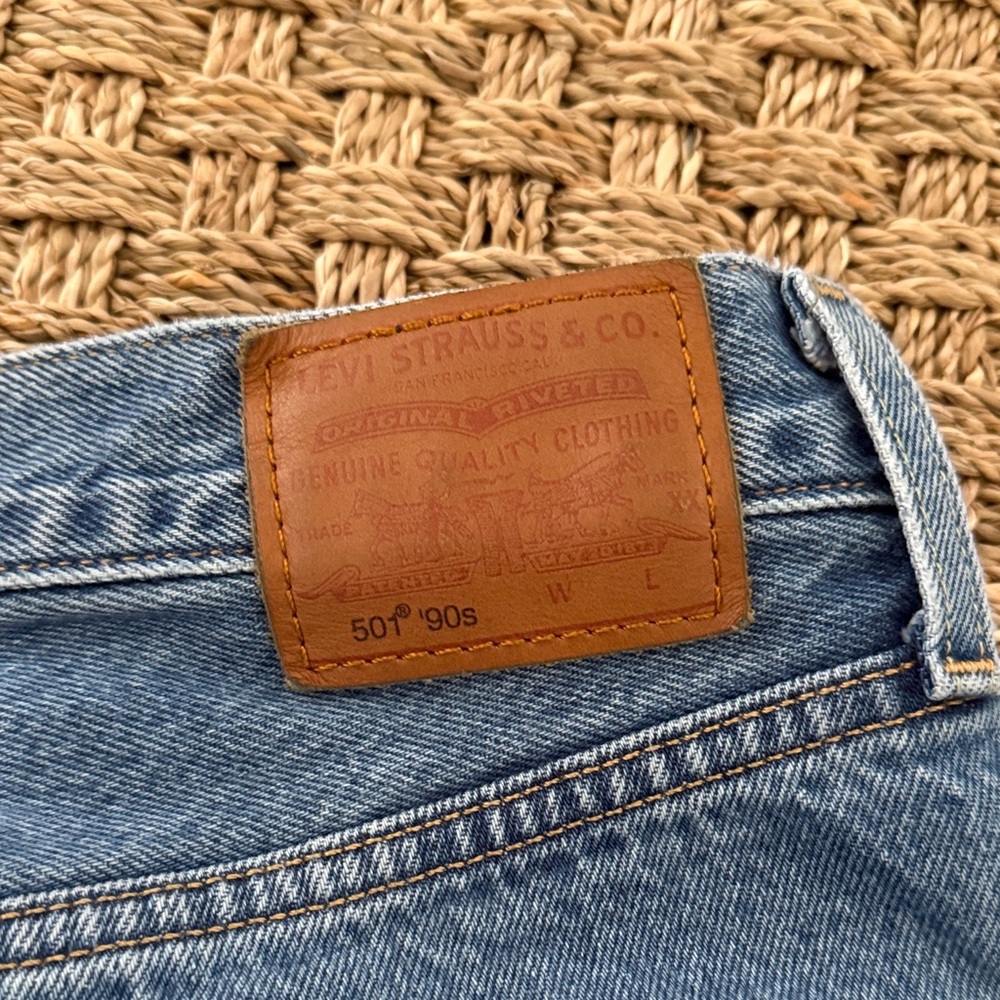 Levi's 501 90’s Women's Straight Leg Blue Jeans - Picture 6 of 7